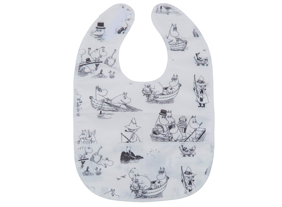 Moomin Bib - 2 pieces - black/white