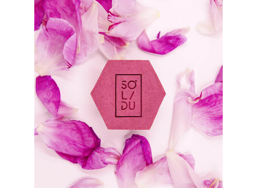 Shampoing solide - Rose - Odeur de pivoine | SOLIDU : Écologique et innovant