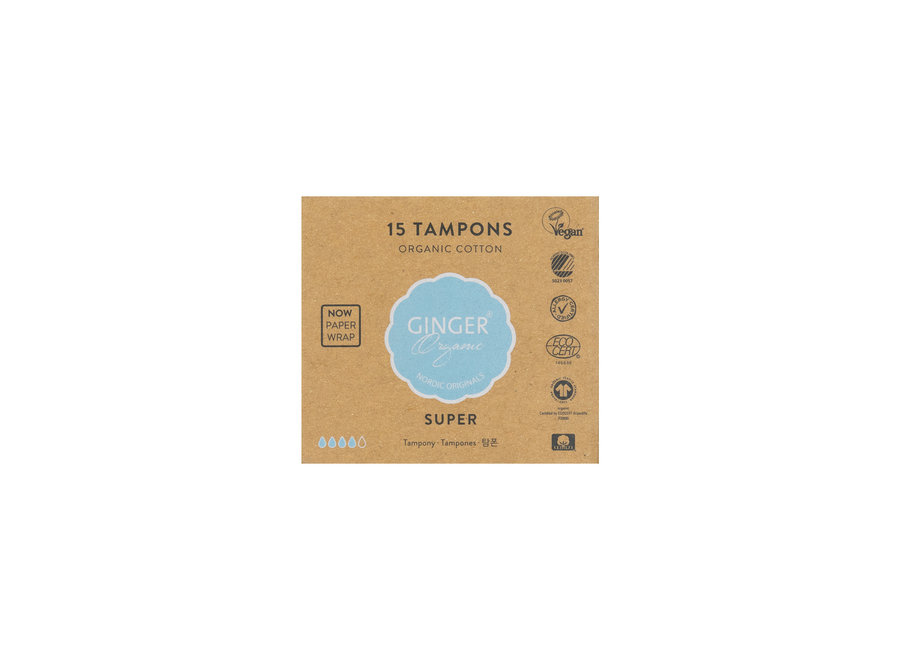 Ginger Organic - Tampons - Super - 15 Stück