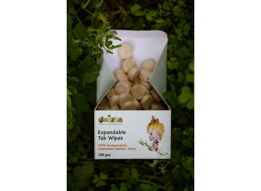 Gecomprimeerde baby doekjes – Bamboo –100 tabletten