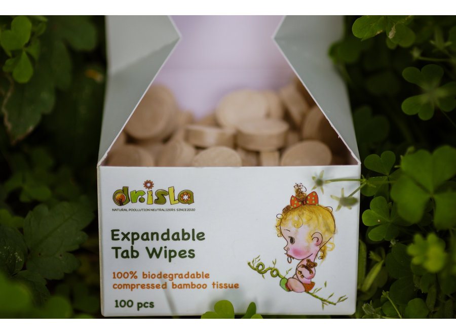 Gecomprimeerde baby doekjes – Bamboo –50 tabletten