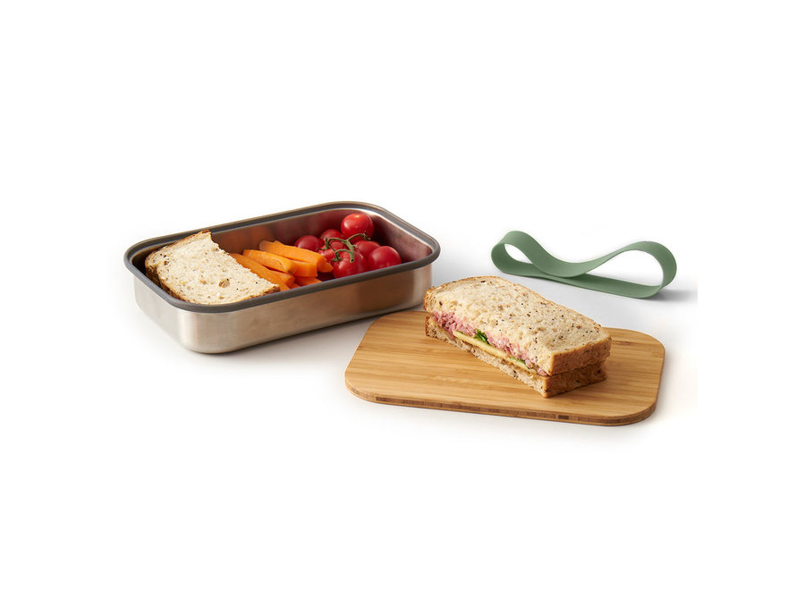 Lunch box - stainless steel & bamboo - 900 ML