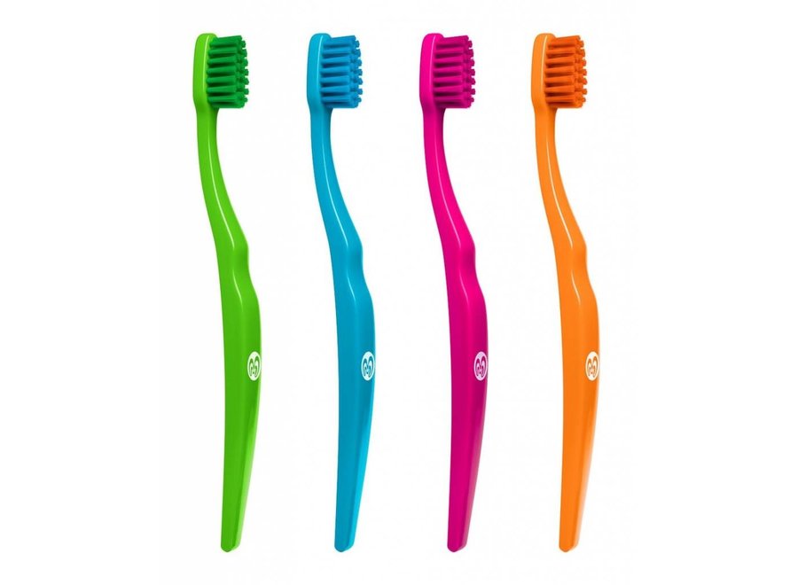 Briobrush ecological children's toothbrush - 4 pieces - purple, orange, blue and green