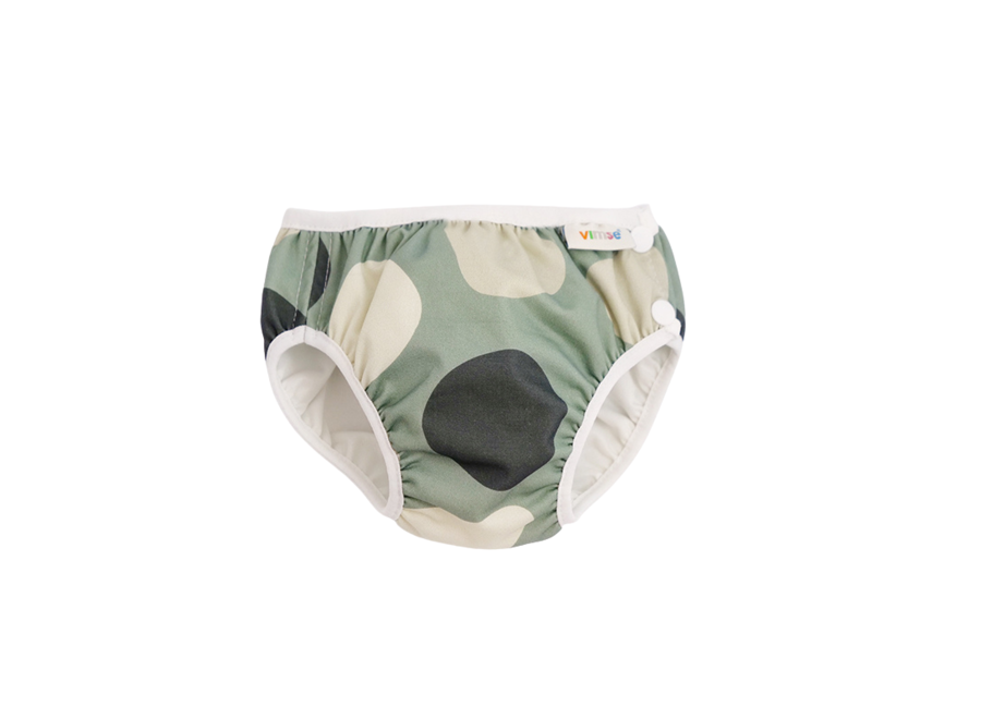 Washable swim diaper - Green Shapes