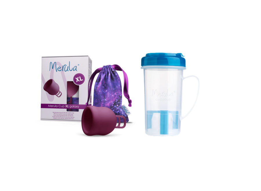 Merula Cup menstruatiecup XL + cupscup - 6 kleuren