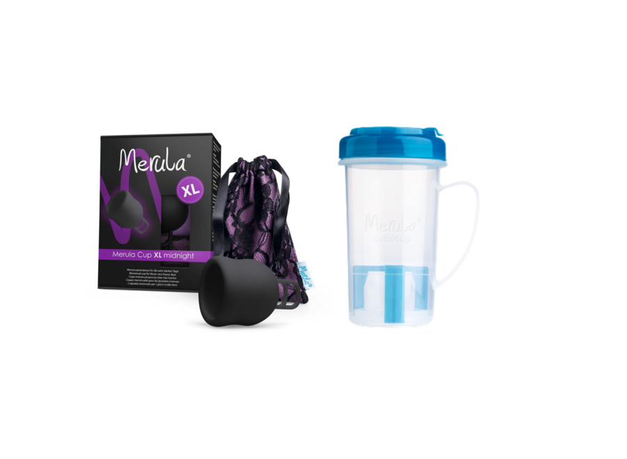 Merula Cup menstruatiecup XL + cupscup - 6 kleuren