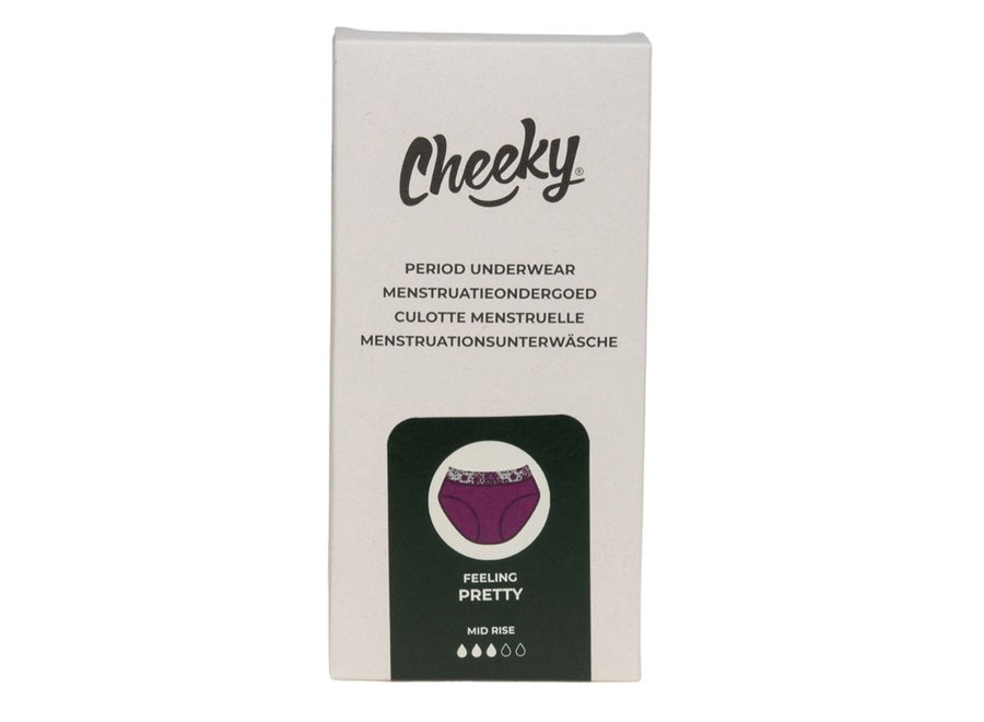 Cheeky Pants menstruatie ondergoed Feeling Pretty - Berry