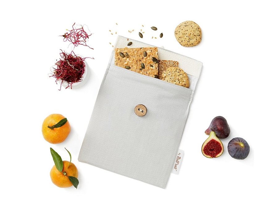 Snack 'n Go – Snack food wrap – Gray – Organic cotton