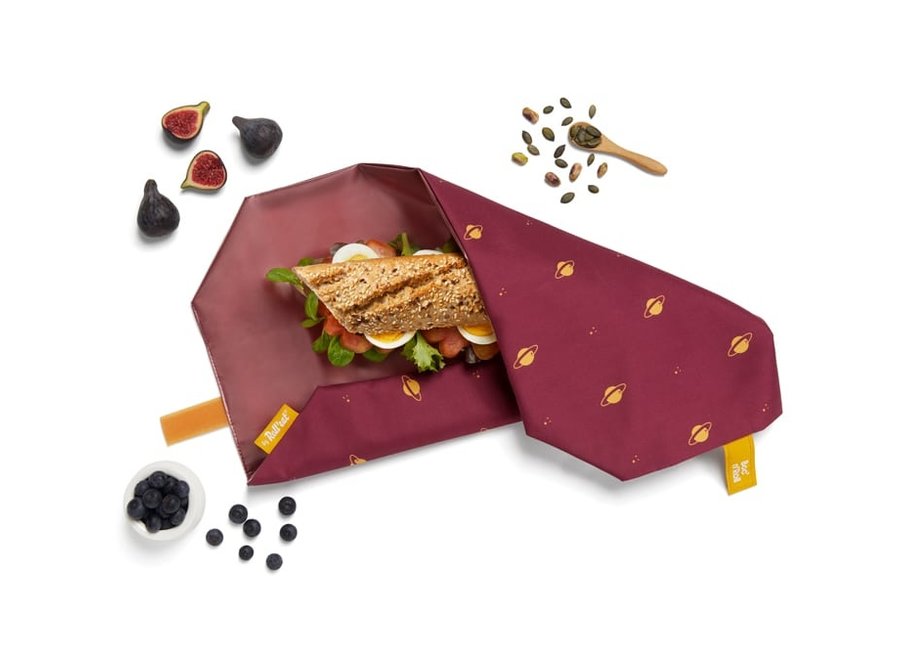 Boc 'n Roll Foodwrap - Icons Saturn - Wiederverwendbare Sandwichtasche - Leicht zu reinigen