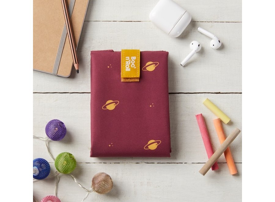 Boc 'n Roll Foodwrap - Icons Saturn - Wiederverwendbare Sandwichtasche - Leicht zu reinigen