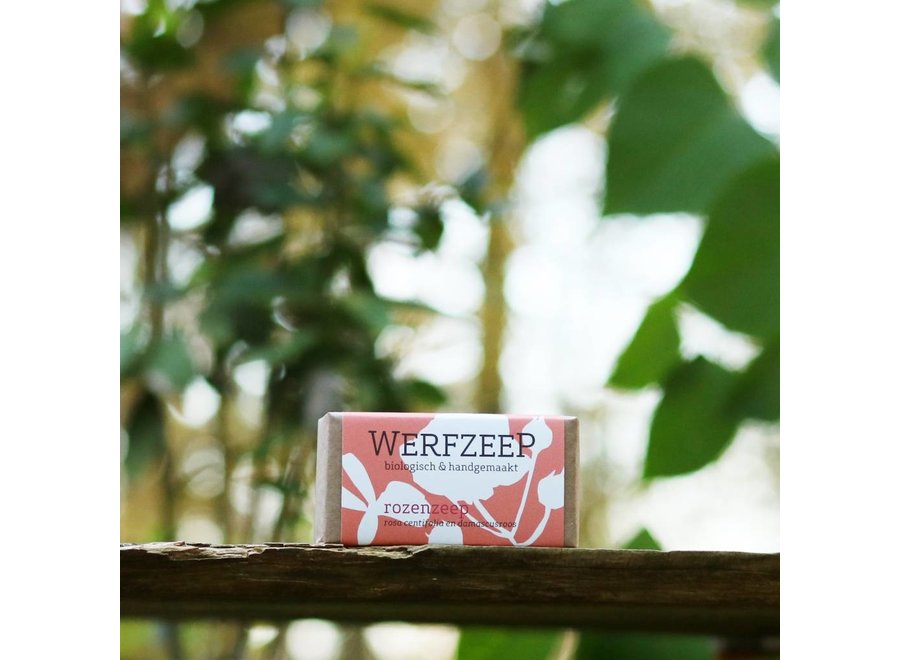 Werfzeep - RozenSeife - Biologische Seife - 100g - 100% vegan - Nachhaltige Verpackung