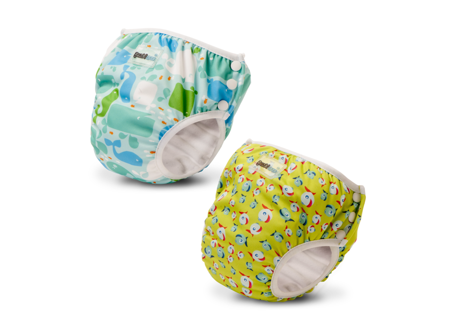 Culotte de bain/culotte d'apprentissage Moby + Lucky Green - Praktisch et écologique