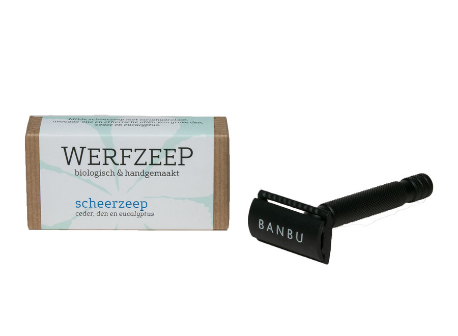 Shaving soap + Banbu Safety razor black