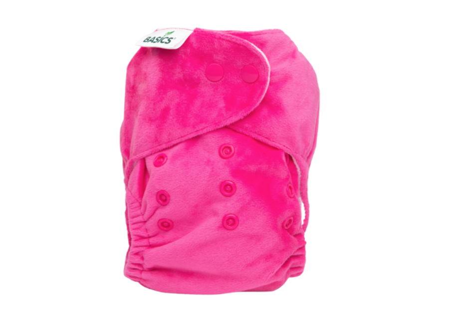 Bambooty washable diaper all-in-two - Raspberry pink