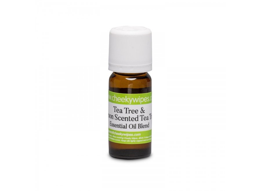 Solution de trempage d'huile essentielle de Tea Tree et de citron - 10 ml, parfaite pour garder les lingettes pour bébés Mucky propres et fraîches jusqu'au lavage.