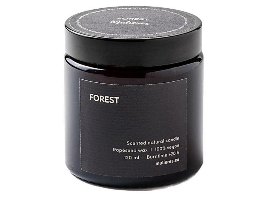 Mulieres - Duftkerze - Forest - 120 ml - 100% aus natürlichen Inhaltsstoffen - Vegan und umweltfreundlich