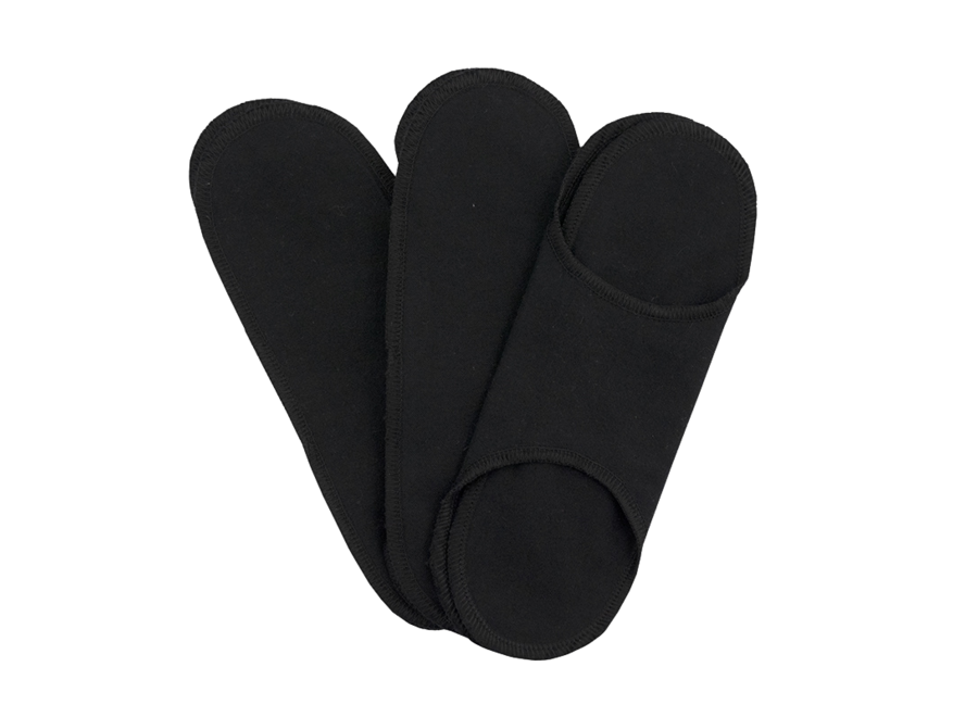 Washable Pantyliners - without closure - 3 Pieces - Black