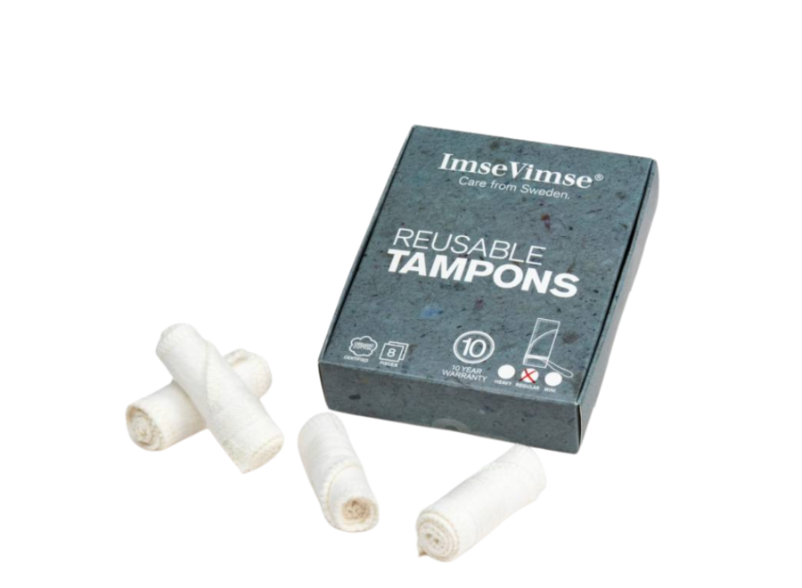 ImseVimse - waschbar Tampons - 8 Stuks - Weiß - Umweltfreundlich - Nachhaltig und Gesund