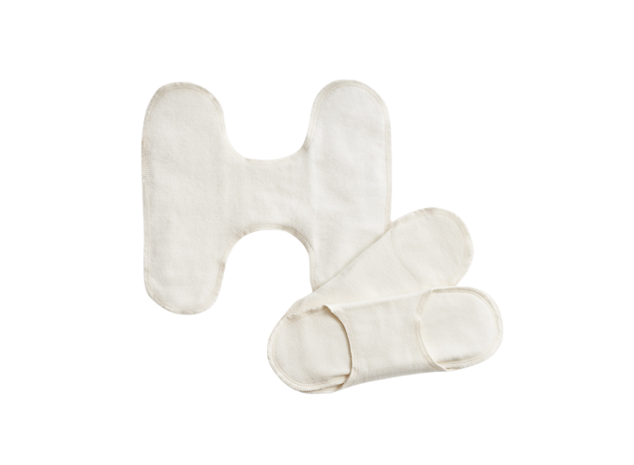 Washable Sanitary Pad - without closure - 3 Pieces - White