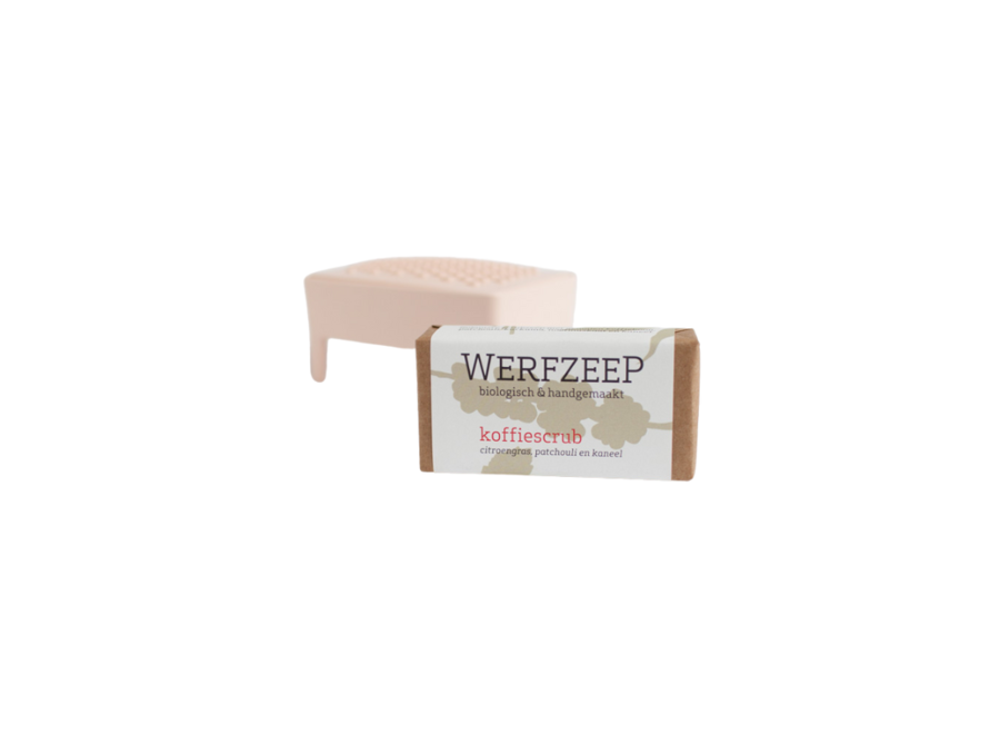 Werfzeep - Bubble Buddy Powder Pink + Koffiescrub - Nachhaltige Seife - 100% vegan - Bio-Inhaltsstoffe