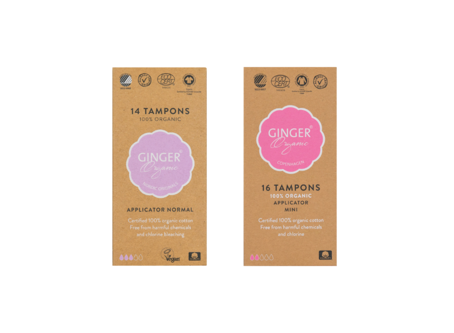 Tampons - Normal + Mini - Avec applicateur | 100% coton biologique certifié