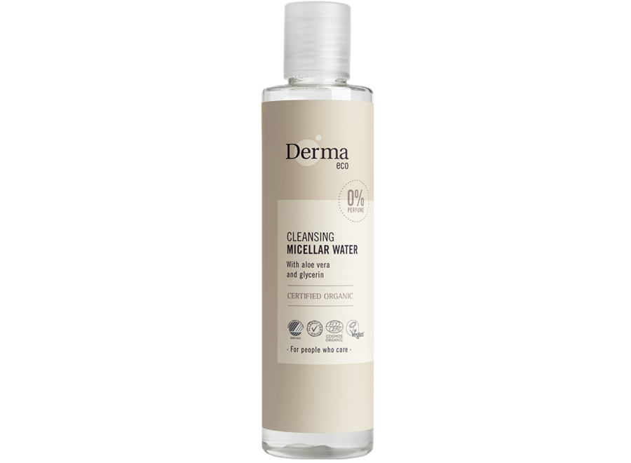 Derma Eco - Démaquillant - 200 ML - sans parfum | Eau micellaire efficace pour peau sensible