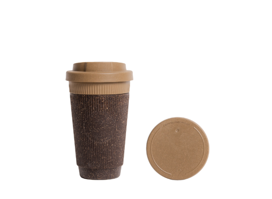 Reusable coffee cup Refined + Sealed cap - Cardamom - 350 ML