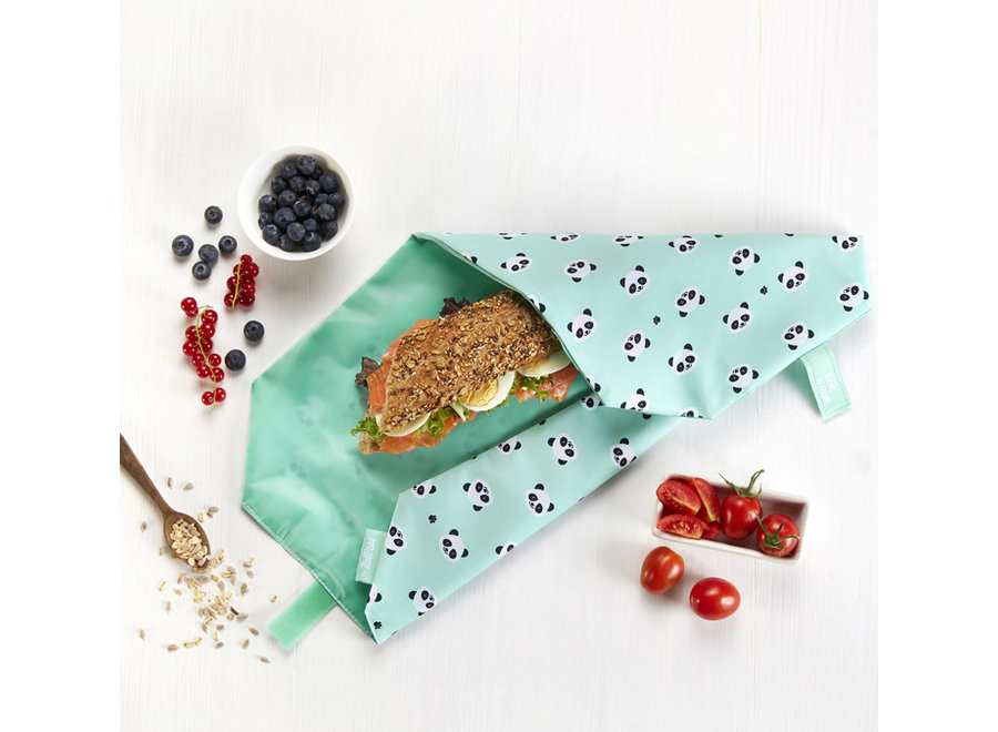 Boc'n'Roll - Enveloppe alimentaire - Panda - Une alternative écologique et pratique pour vos déjeuners