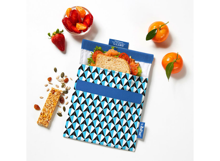 Snack'n Go - Tiles Blau - Umweltfreundliche Wraps - Wiederverwendbar - BPA-frei