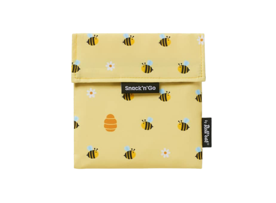 Snack'n Go - Bienen - Snack - 18x18cm - Umweltfreundlich & Wiederverwendbar - BPA-frei
