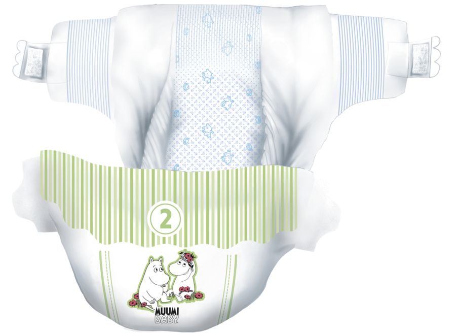 Moomin Baby Eco Disposable diapers - size 2 - 3 to 6 kg - Advantage packaging