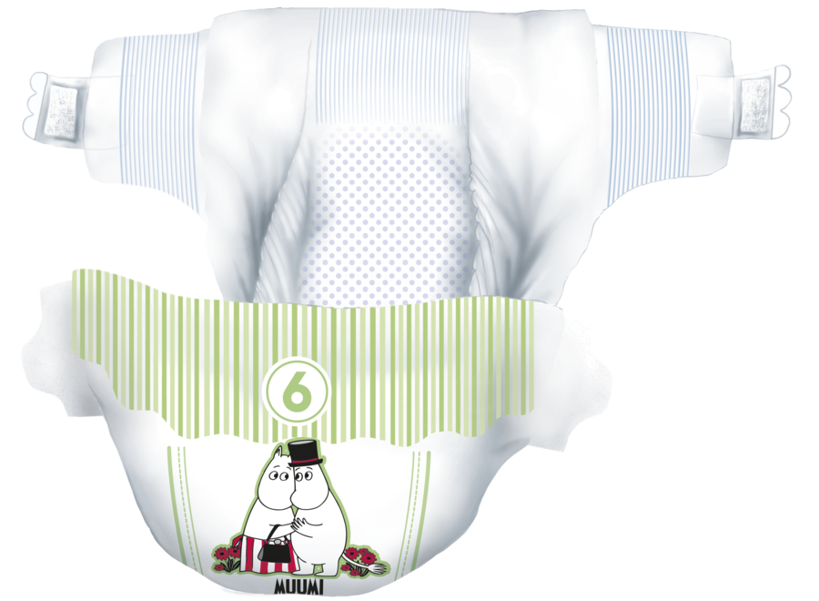 Moomin Baby Eco Wegwerpluiers  - maat 6 - 12 t/m 24 kg