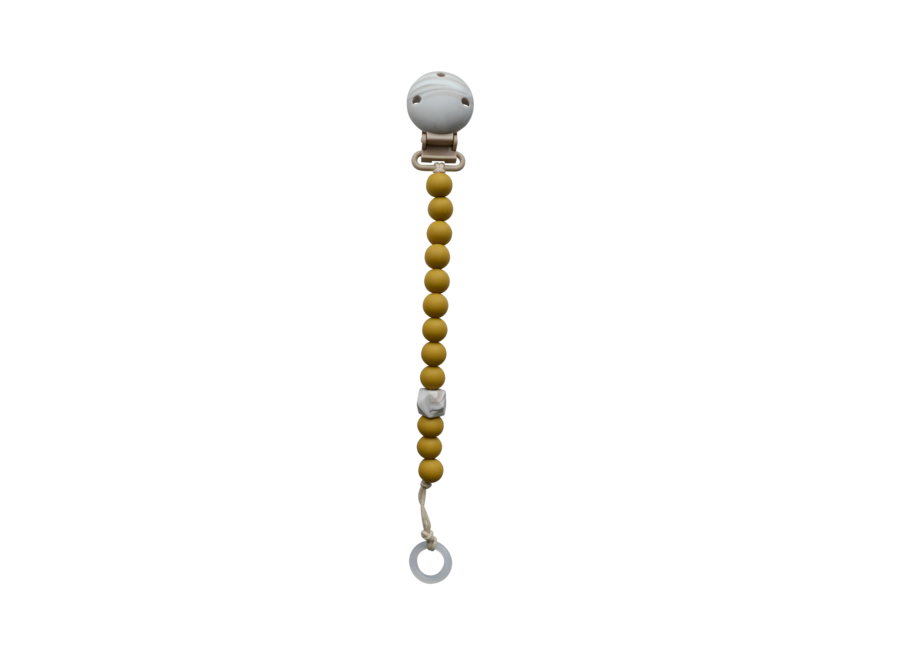 Pacifier clip - Mustard - My Baby Rocks