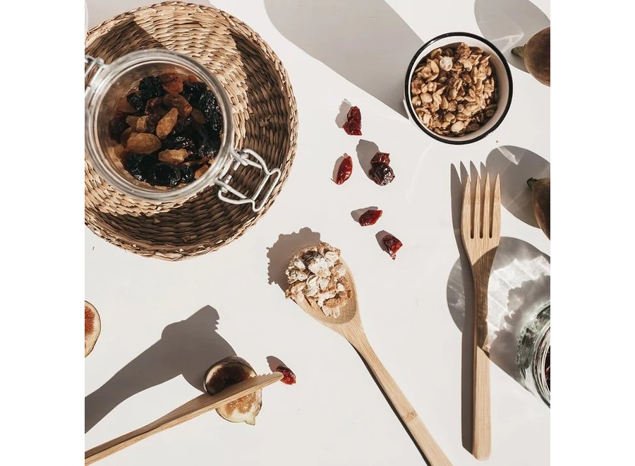 Bambaw - Besteckset - Lagoon - 20cm - Nachhaltige, plastikfreie Lösung - Ideal für den Einsatz im Freien