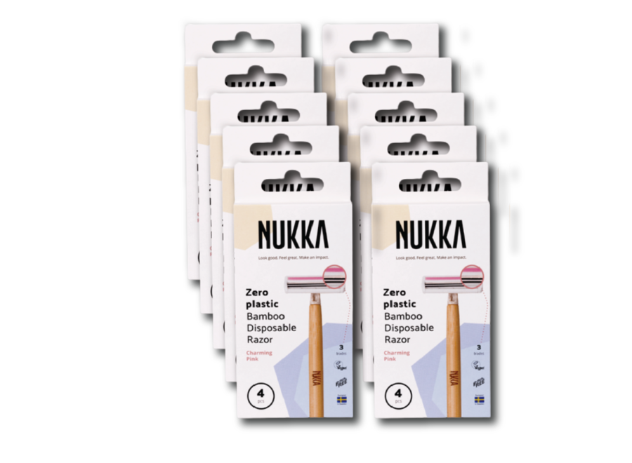 Nukka - bambus Scheermes - 4-Pack - Rosa