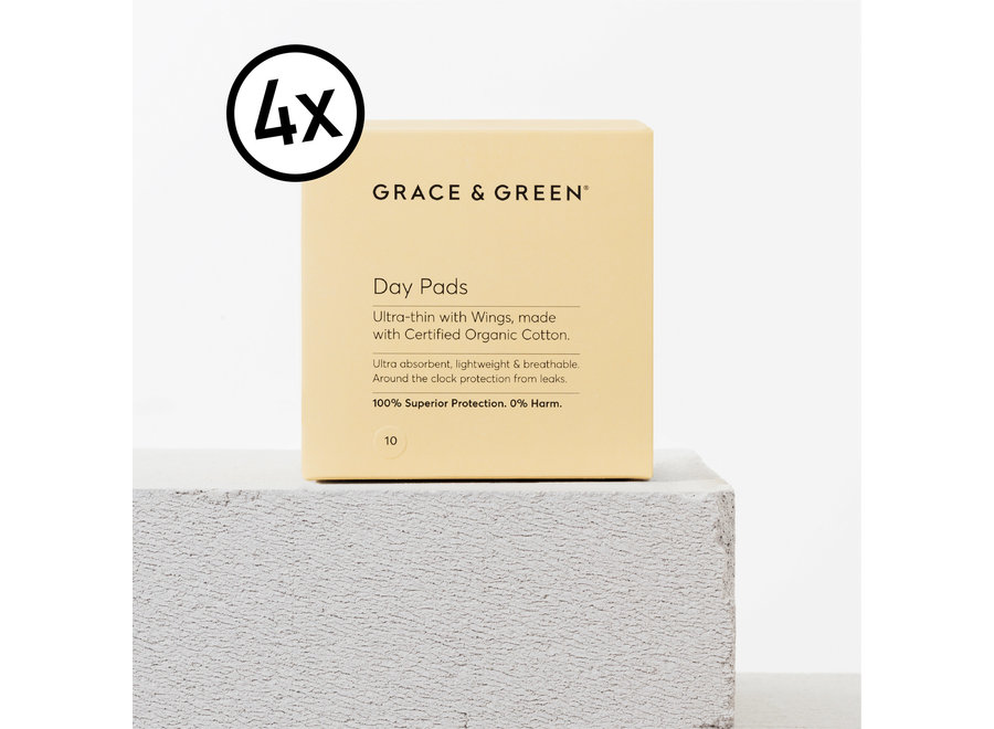 Value pack - Grace and Green pad napkin day organic cotton - 12 x 10 pieces
