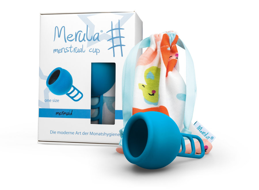 Menstrual cup -Mermaid - blue