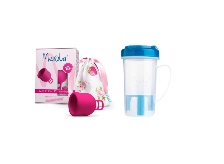 Merula Cup menstruation cup XL + Cupscup - 6 couleurs