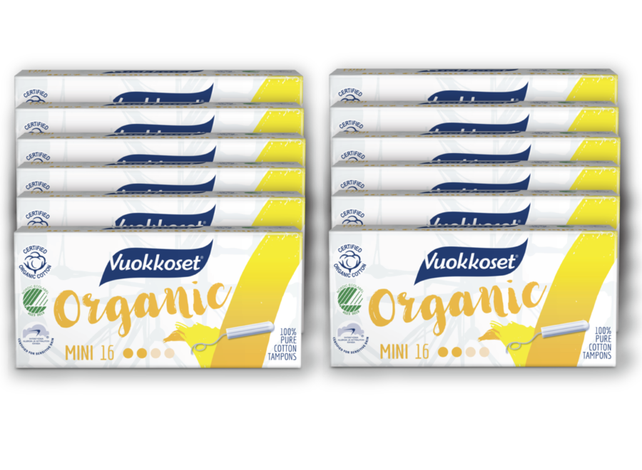 Value package - Vuokkoset Tampons Organic Cotton Mini 20 x 16 pieces