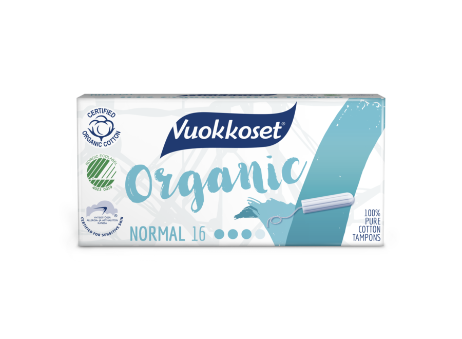 Value pack - Vuokkoset Tampons Organic Cotton Normal 20 x 16 pieces