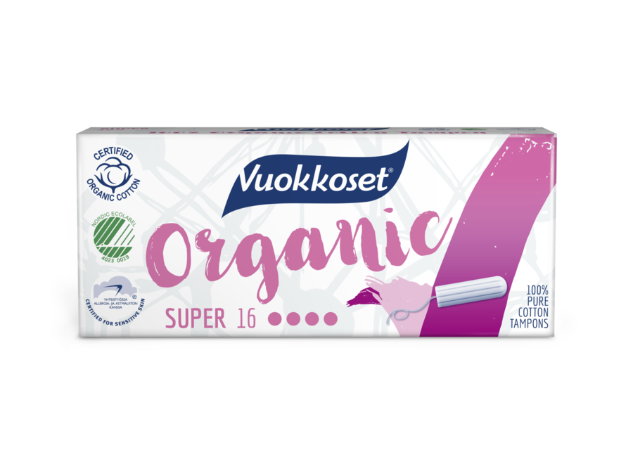 Value package - Vuokkoset Tampons Organic Cotton Super 20 x 16 pieces