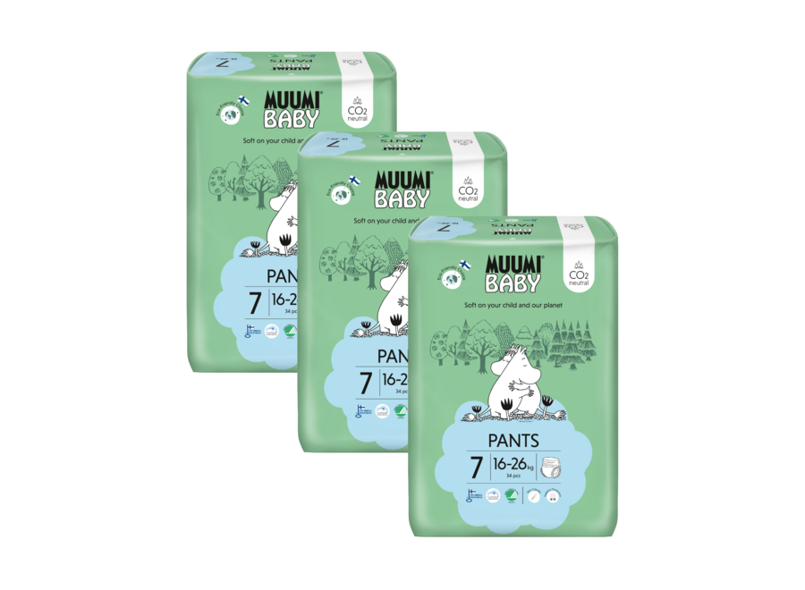 Culottes Écologiques Moomin Baby - taille 7 - 16 à 26 kg - Pack économique