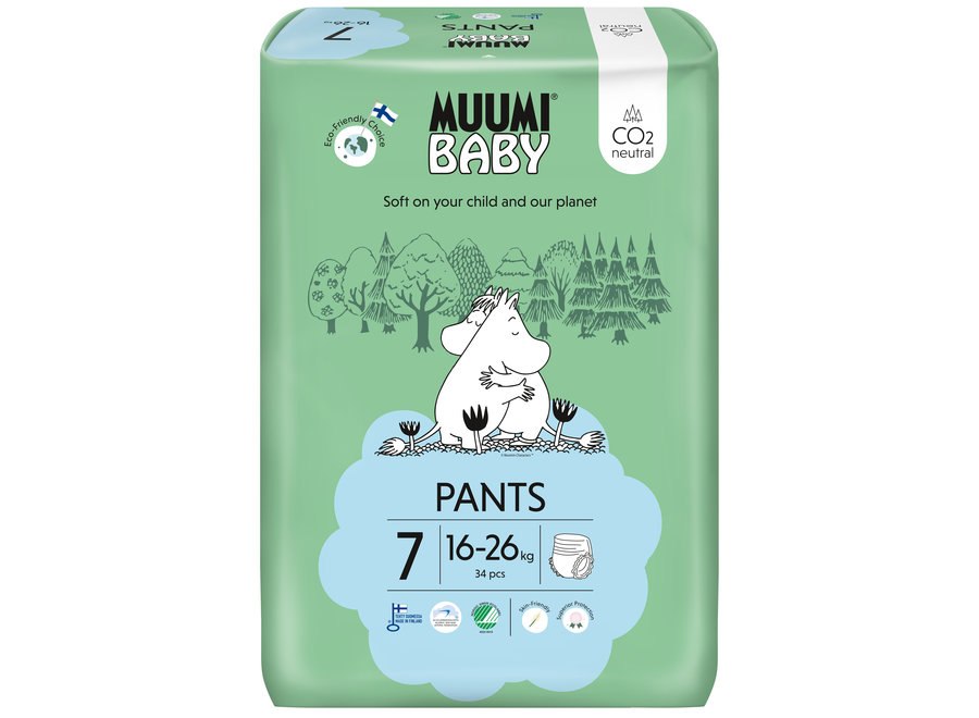 Moomin Baby Eco  Luierbroekjes - maat 7 - 16 t/m 26 kg