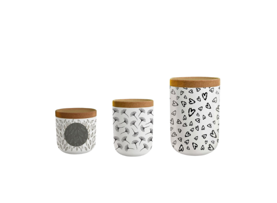 Stock pots - Plant - Set of 3 - Line Art Flowers