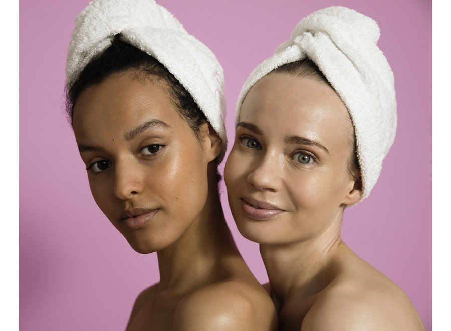 Reused Remade - Haarhandtuch - Badstof - Rosa - 100% Upcycled - OEKO-TEX zertifiziert