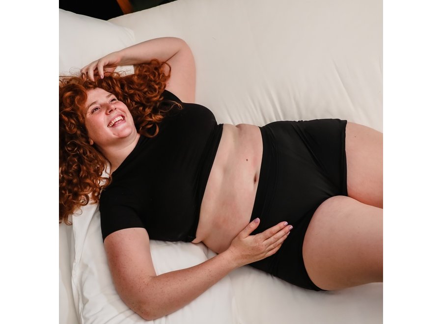 Set of 3 - Cheeky Pants menstrual underwear Feeling Cozy + Wetbag - black