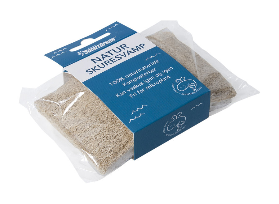 Dishwashing sponge - 1 piece - natural cellulose and loofah