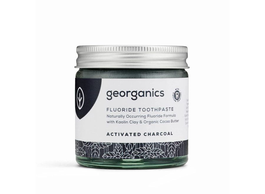 Georganics - Fluoridtandpasta - Aktivkohle - 60ml - Natürliche Mundpflege - Sanfte Formel zur Remineralisierung