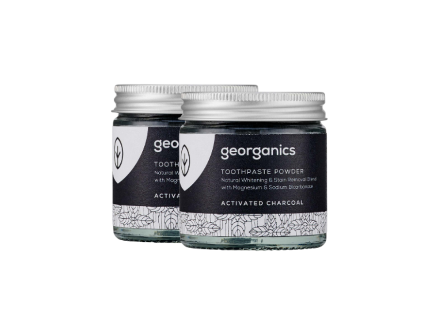 Georganics - Mineral-Zahnputz-Pulver - Aktivkohle - 2 Stück