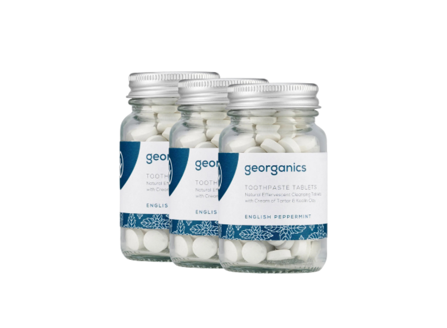 Georganics - Mineralische Zahnpasta-Tabletten - Pfefferminz - 3 Stück